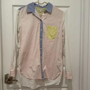 GAP pastel clowncore button down shirt